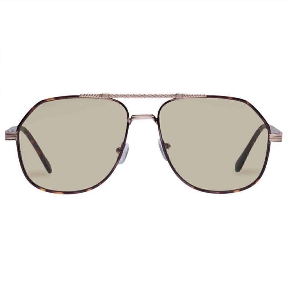 Aire NWT Cosmos - Bright Gold Khaki Tint Sunglasses